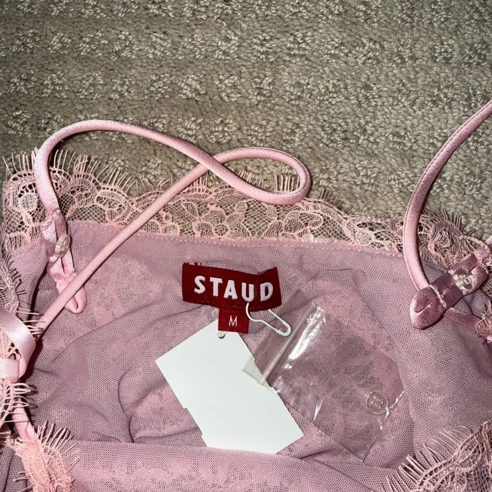 STAUD Pink Lace Camisole - Picture 2 of 3